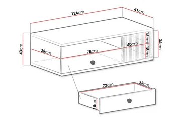 Rosehall TV-skab 124 cm - Møbler - TV borde & mediemøbler - TV-borde