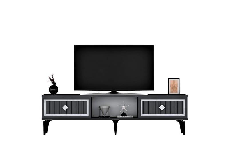 TV-skab Sivaji Antracit / Sølv - Antracit / Sølv - Møbler - TV borde & mediemøbler - TV-borde