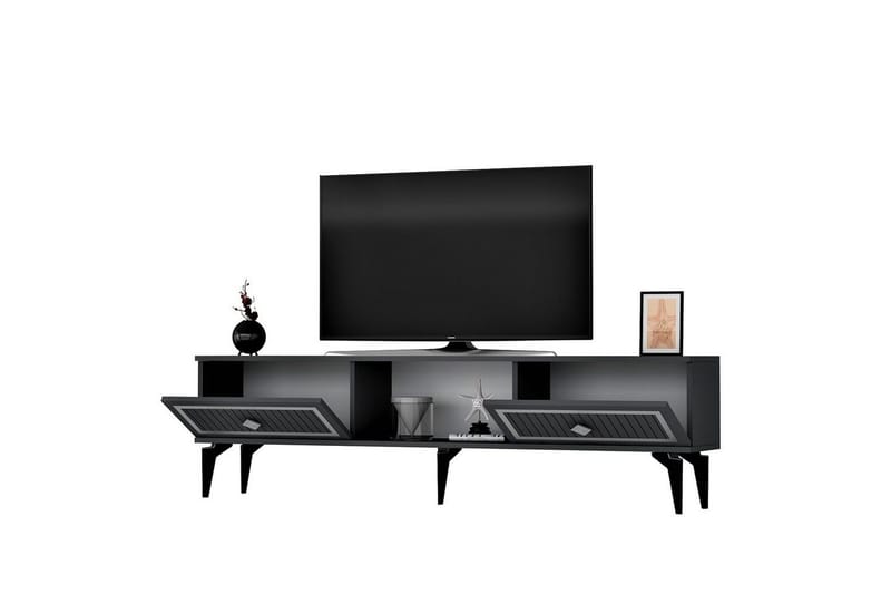 TV-skab Sivaji Antracit / Sølv - Antracit / Sølv - Møbler - TV borde & mediemøbler - TV-borde
