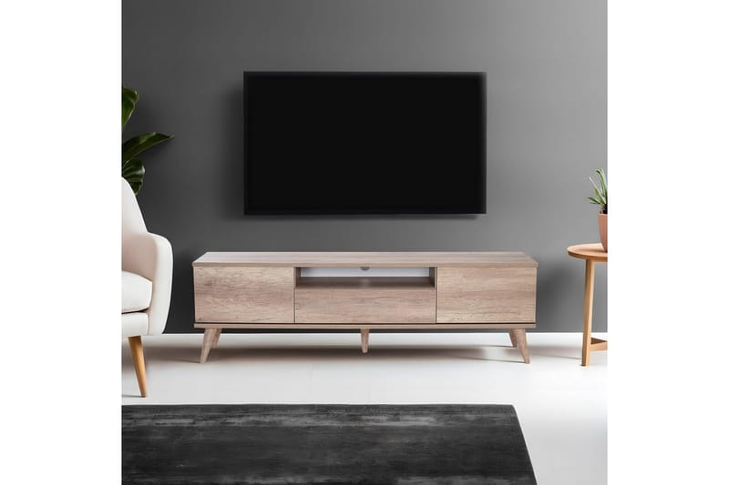 TV-skab Sosan Lys Valnød - Lysebrun - Møbler - TV borde & mediemøbler - TV-borde