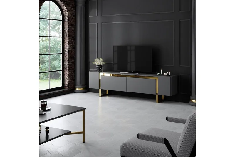 TV-skab Sozi Antracit / Rany - Antracit / Rany - Møbler - TV borde & mediemøbler - TV-borde