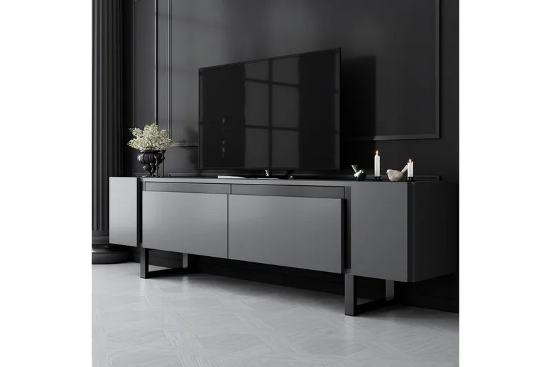 TV-skab Sozi Antracit / Sort - Antracit / Sort - Møbler - TV borde & mediemøbler - TV-borde