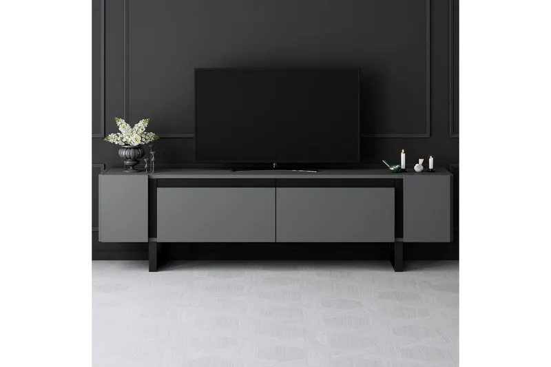 TV-skab Sozi Antracit / Sort - Antracit / Sort - Møbler - TV borde & mediemøbler - TV-borde