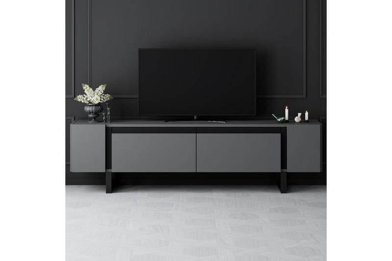 TV-skab Sozi Antracit / Sort - Antracit / Sort - Møbler - TV borde & mediemøbler - TV-borde