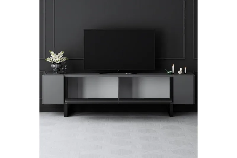 TV-skab Sozi Antracit / Sort - Antracit / Sort - Møbler - TV borde & mediemøbler - TV-borde