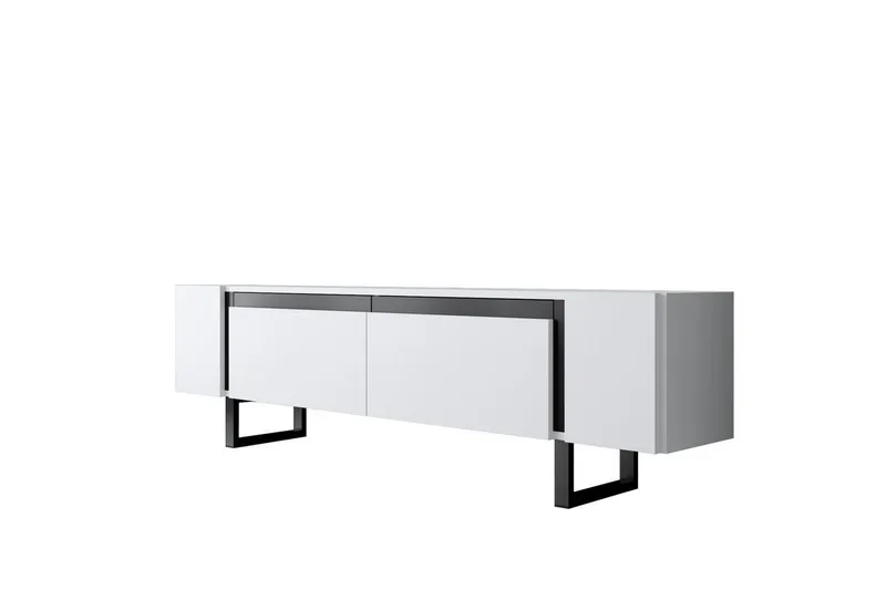 TV-skab Sozi Hvid / Sort, Hvid / Sort