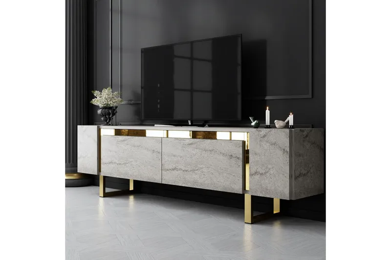 TV-skab Sozi Travertin / Rany - Travertin / Rany - Møbler - TV borde & mediemøbler - TV-borde