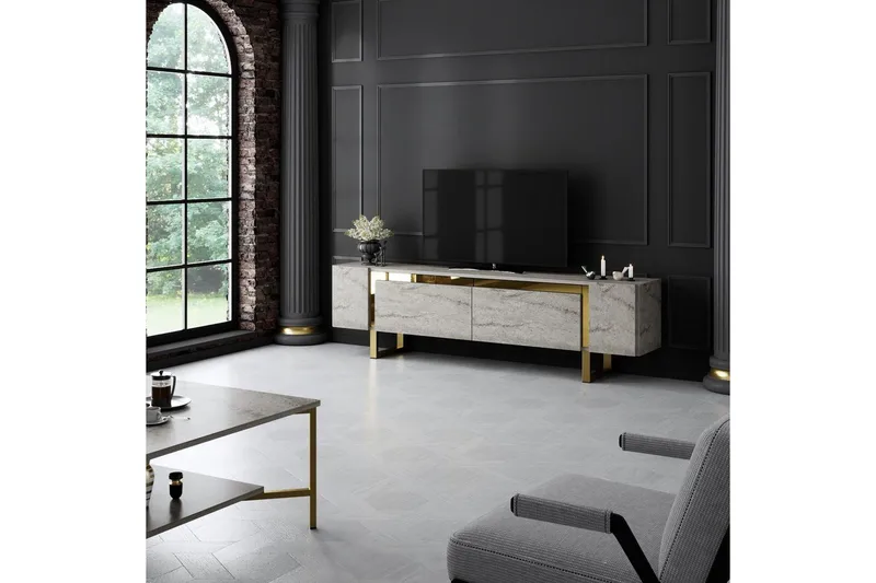 TV-skab Sozi Travertin / Rany - Travertin / Rany - Møbler - TV borde & mediemøbler - TV-borde