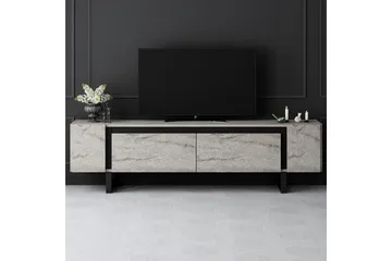 TV-skab Sozi Travertin / Sort - Travertin / Sort - Møbler - TV borde & mediemøbler - TV-borde