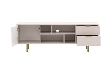 Staffin Fritstående Tv-bord 150 cm med Opbevaring i Malet Træ - Beige - Møbler - TV borde & mediemøbler - TV-borde