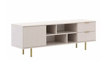 Staffin Fritstående Tv-bord 150 cm med Opbevaring i Malet Træ - Beige - Møbler - TV borde & mediemøbler - TV-borde