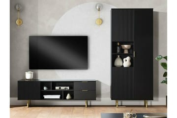 Staffin Tv-skab 150 cm - Sort - Møbler - TV borde & mediemøbler - TV-borde