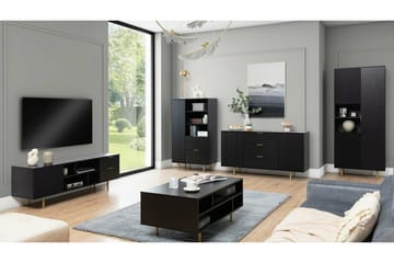 Staffin Tv-skab 150 cm - Sort - Møbler - TV borde & mediemøbler - TV-borde