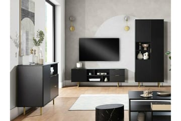 Staffin Tv-skab 150 cm - Sort - Møbler - TV borde & mediemøbler - TV-borde