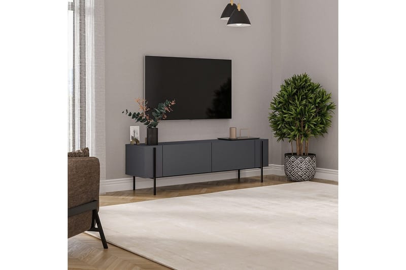 TV-skab Stira Antracit - Antracit - Møbler - TV borde & mediemøbler - TV-borde
