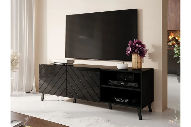 Strontian Tv-skåp 150 cm Scandinavian Choice Black - Møbler - TV borde & mediemøbler - TV-skab