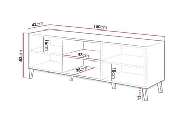 Strontian Tv-skåp 150 cm Scandinavian Choice Graphite - Møbler - TV borde & mediemøbler - TV-borde