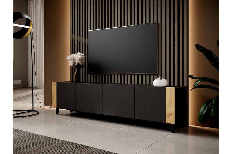 Strontian Tv-skåp 201 cm Scandinavian Choice Black - Møbler - TV borde & mediemøbler - TV-skab