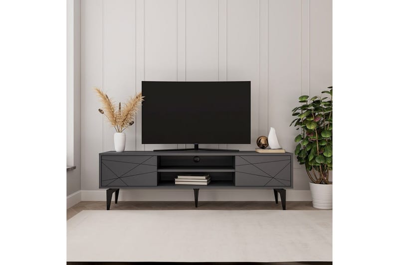 TV-skab Sudama Antracit - Antracit - Møbler - TV borde & mediemøbler - TV-borde