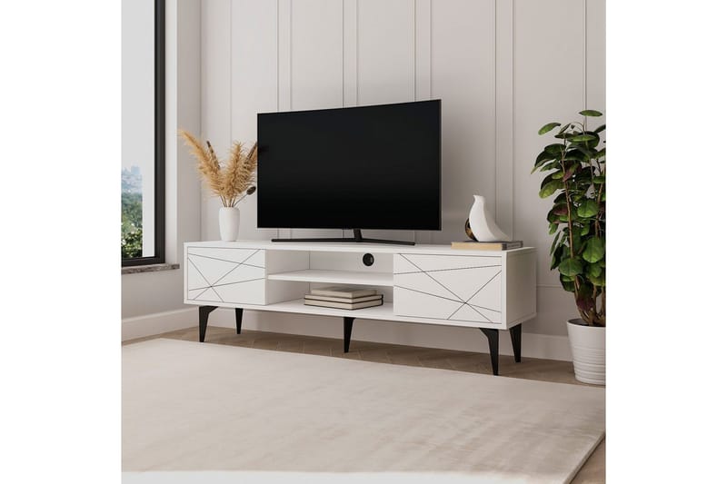TV-skab Sudama Hvid - Hvid - Møbler - TV borde & mediemøbler - TV-borde