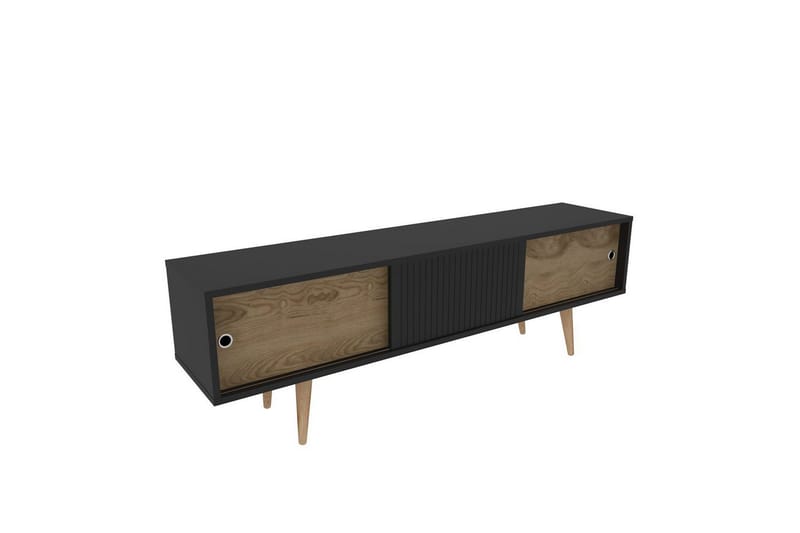 TV-skab Ticoman Antracit / Eg - Antracit / Eg - Møbler - TV borde & mediemøbler - TV-borde