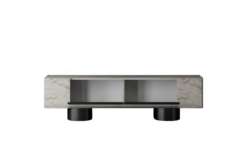 TV-skab Travertin / Sort - Travertin / Sort - Møbler - TV borde & mediemøbler - TV-borde