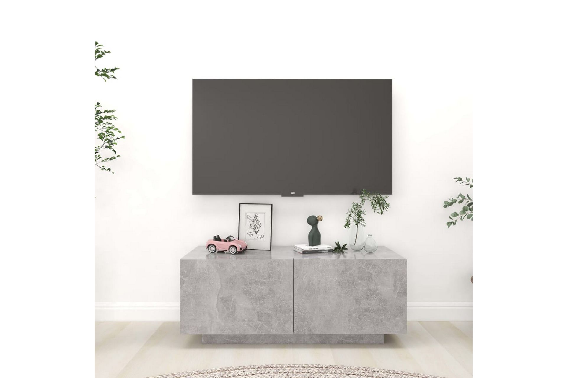 tv-skab 100x35x40 cm spånplade betongrå - Grå - Møbler - TV borde & mediemøbler - TV-skab