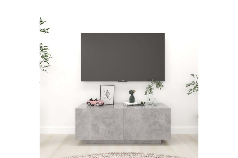 tv-skab 100x35x40 cm spånplade betongrå - Grå - Møbler - TV borde & mediemøbler - TV-skab