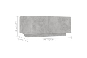 tv-skab 100x35x40 cm spånplade betongrå - Grå - Møbler - TV borde & mediemøbler - TV-skab