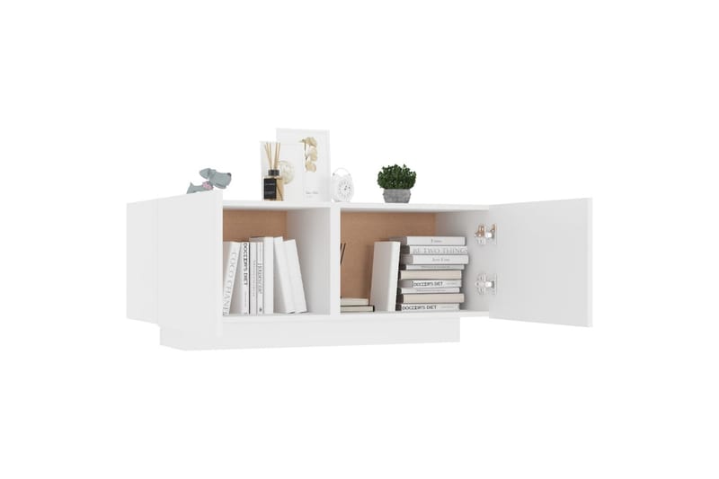 tv-skab 100x35x40 cm spånplade hvid - Hvid - Møbler - TV borde & mediemøbler - TV-skab