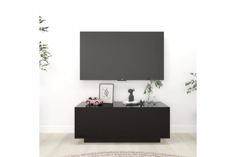 tv-skab 100x35x40 cm spånplade sort - Sort - TV-skab