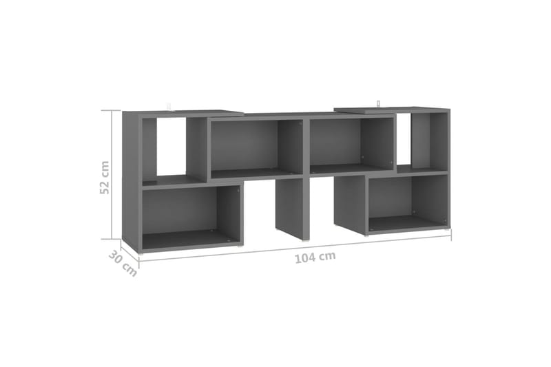 tv-skab 104x30x52 cm spånplade grå - Grå - Møbler - TV borde & mediemøbler - TV-skab