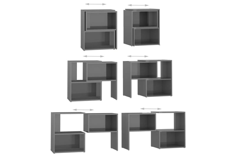 tv-skab 104x30x52 cm spånplade grå højglans - Grå - Møbler - TV borde & mediemøbler - TV-skab