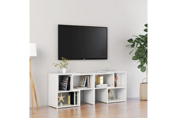 tv-skab 104x30x52 cm spånplade hvid højglans - Hvid - Møbler - TV borde & mediemøbler - TV-skab