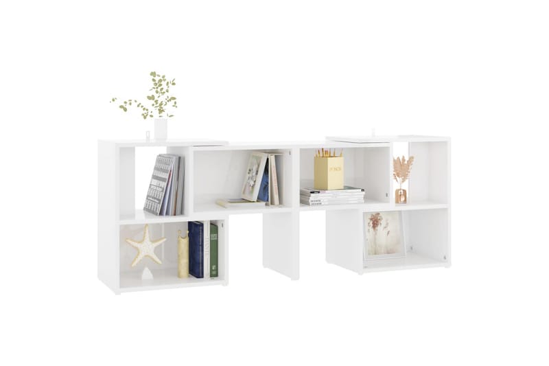 tv-skab 104x30x52 cm spånplade hvid højglans - Hvid - Møbler - TV borde & mediemøbler - TV-skab