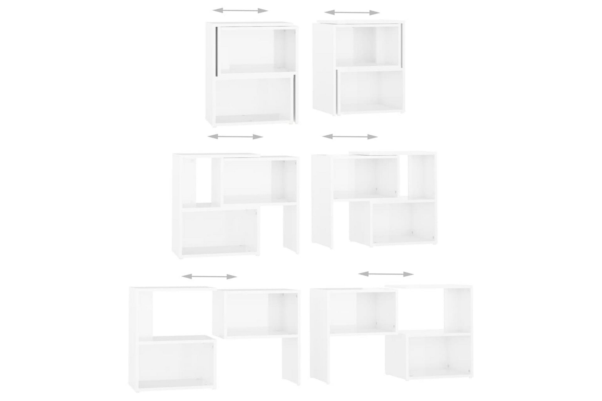 tv-skab 104x30x52 cm spånplade hvid højglans - Hvid - Møbler - TV borde & mediemøbler - TV-skab