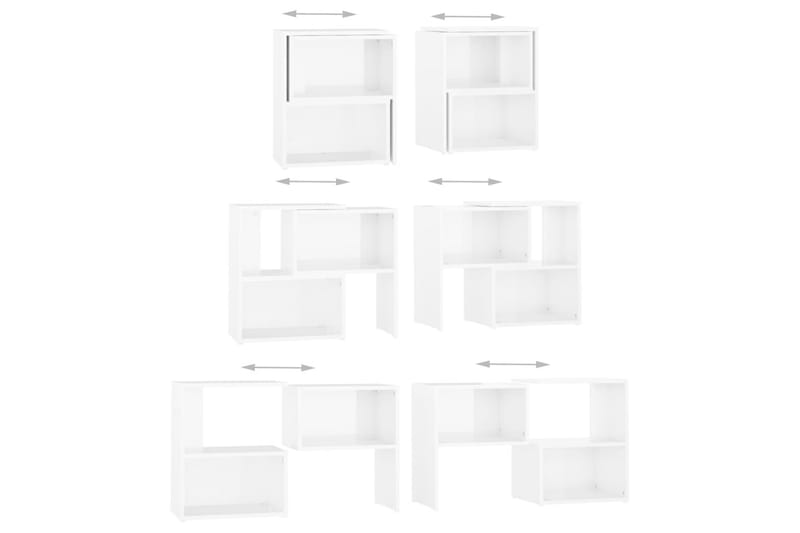 tv-skab 104x30x52 cm spånplade hvid højglans - Hvid - Møbler - TV borde & mediemøbler - TV-skab