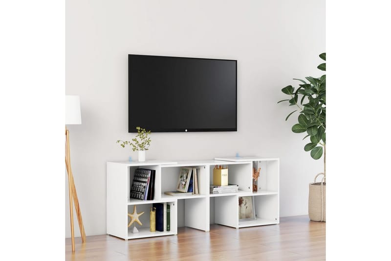 tv-skab 104x30x52 cm spånplade hvid - Hvid - TV-skab