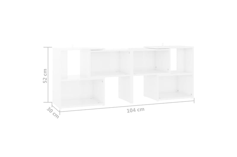 tv-skab 104x30x52 cm spånplade hvid - Hvid - TV-skab