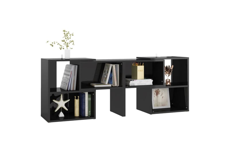 tv-skab 104x30x52 cm spånplade sort højglans - Sort - Møbler - TV borde & mediemøbler - TV-skab