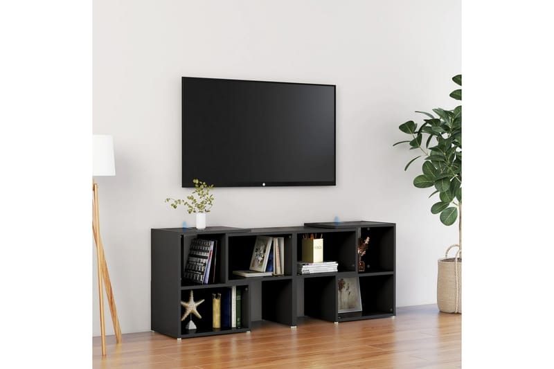 tv-skab 104x30x52 cm spånplade sort - Sort - TV-skab