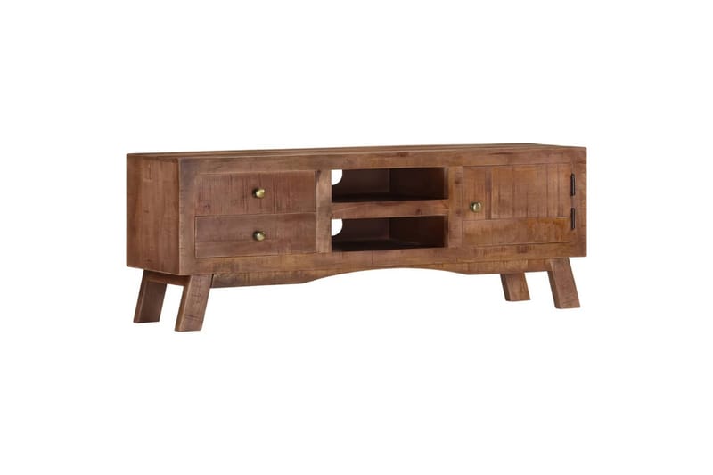 tv-skab 110x30x40 cm ru mangotræ - Grå - Møbler - TV borde & mediemøbler - TV-skab