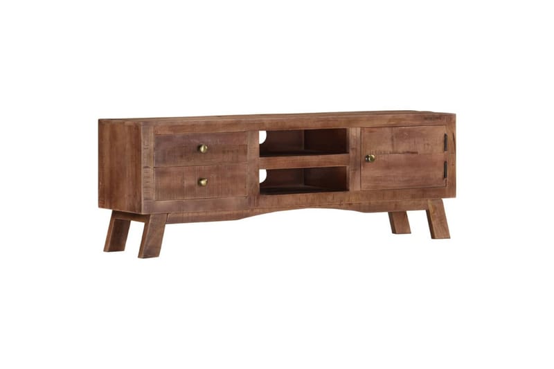 tv-skab 110x30x40 cm ru mangotræ - Grå - Møbler - TV borde & mediemøbler - TV-skab