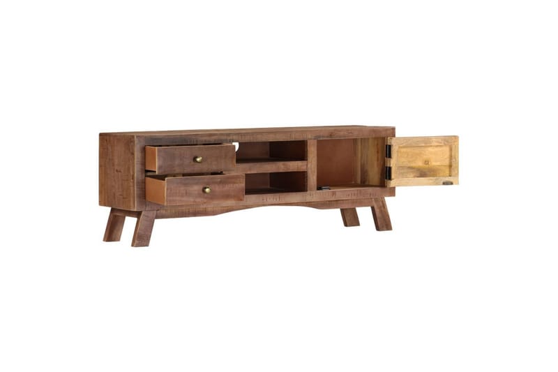 tv-skab 110x30x40 cm ru mangotræ - Grå - Møbler - TV borde & mediemøbler - TV-skab