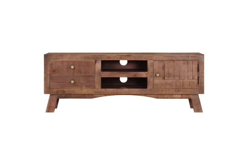 tv-skab 110x30x40 cm ru mangotræ - Grå - Møbler - TV borde & mediemøbler - TV-skab