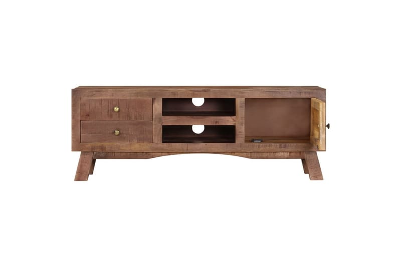 tv-skab 110x30x40 cm ru mangotræ - Grå - Møbler - TV borde & mediemøbler - TV-skab