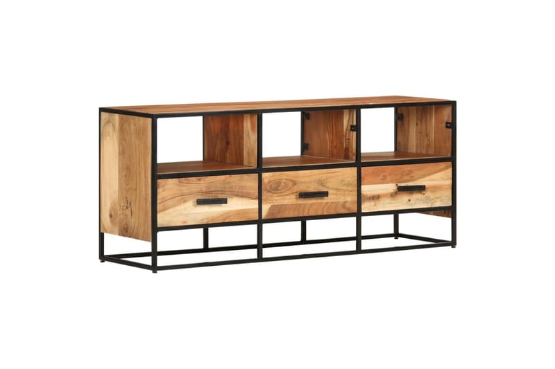 tv-skab 110x30x45 cm massivt akacietræ - Brun - Møbler - TV borde & mediemøbler - TV-skab