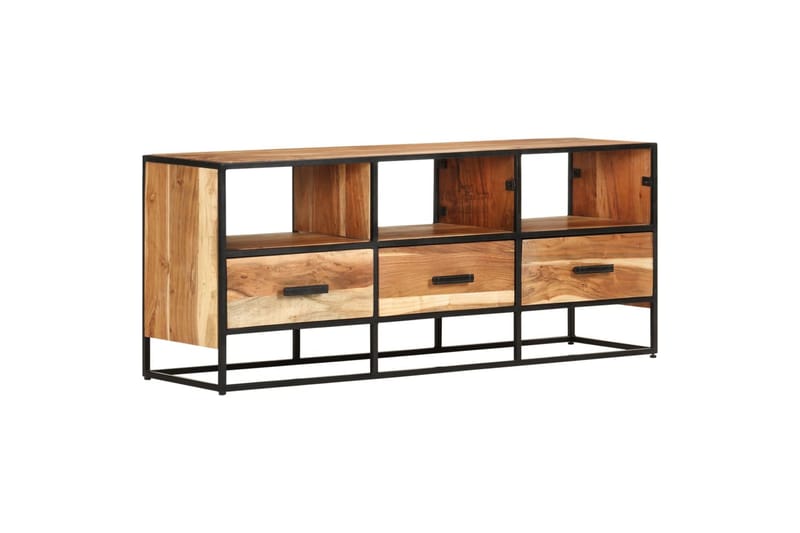 tv-skab 110x30x45 cm massivt akacietræ - Brun - Møbler - TV borde & mediemøbler - TV-skab