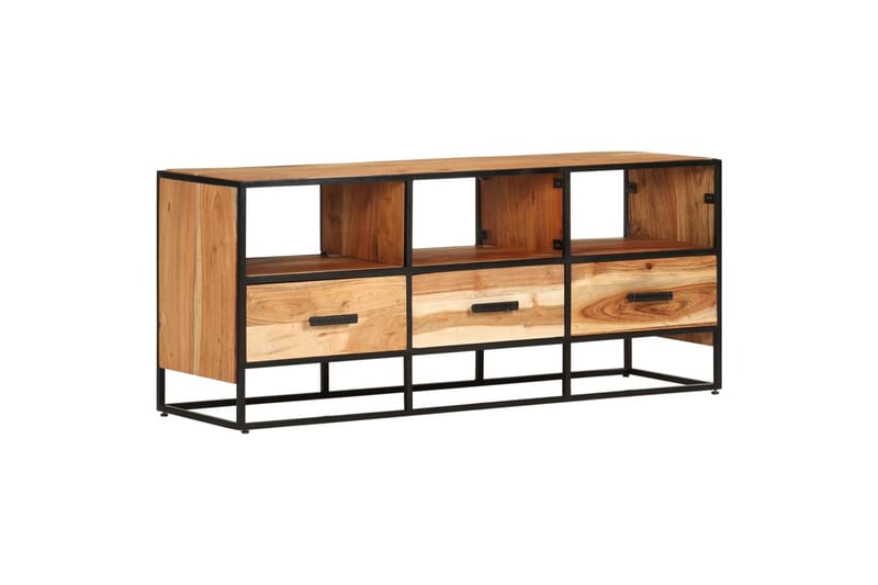 tv-skab 110x30x45 cm massivt akacietræ - Brun - Møbler - TV borde & mediemøbler - TV-skab