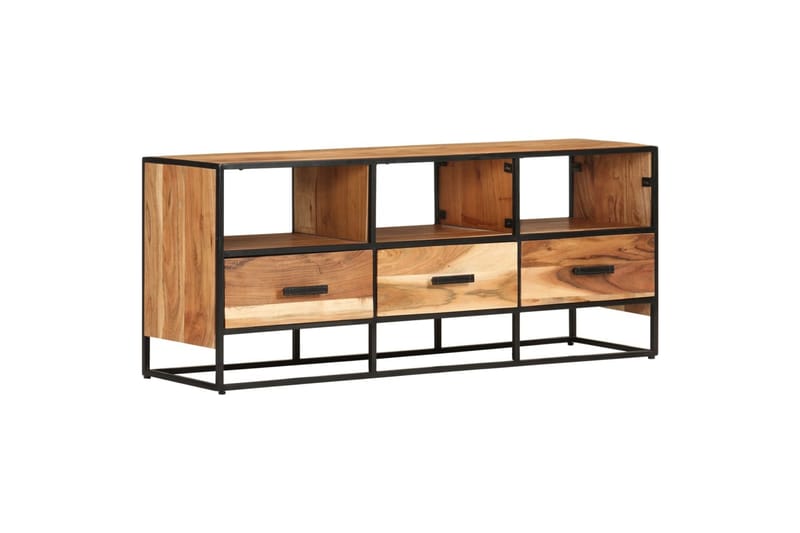 tv-skab 110x30x45 cm massivt akacietræ - Brun - Møbler - TV borde & mediemøbler - TV-skab